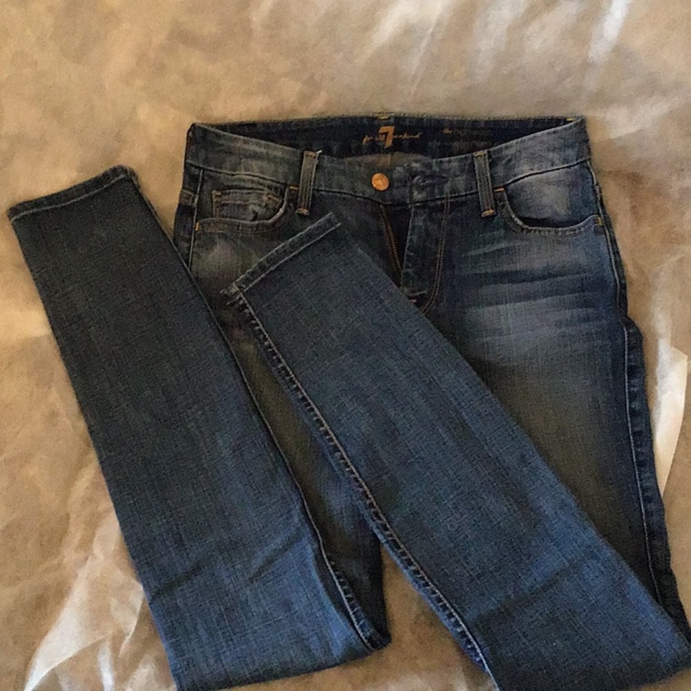 7 for all mankind high waist skinny jeans